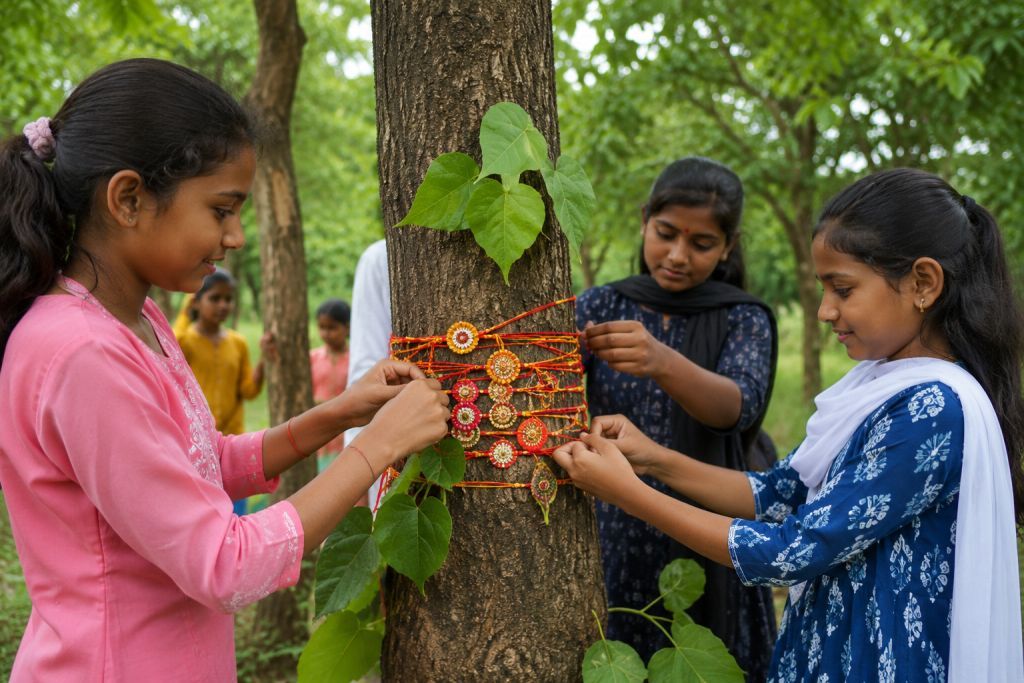 राखी के धागे से जुड़ा पर्यावरण संरक्षण का संदेश 